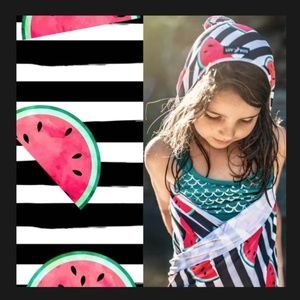 Hooded Watermelon Stripe UPF 50+ Towel Luv Bug